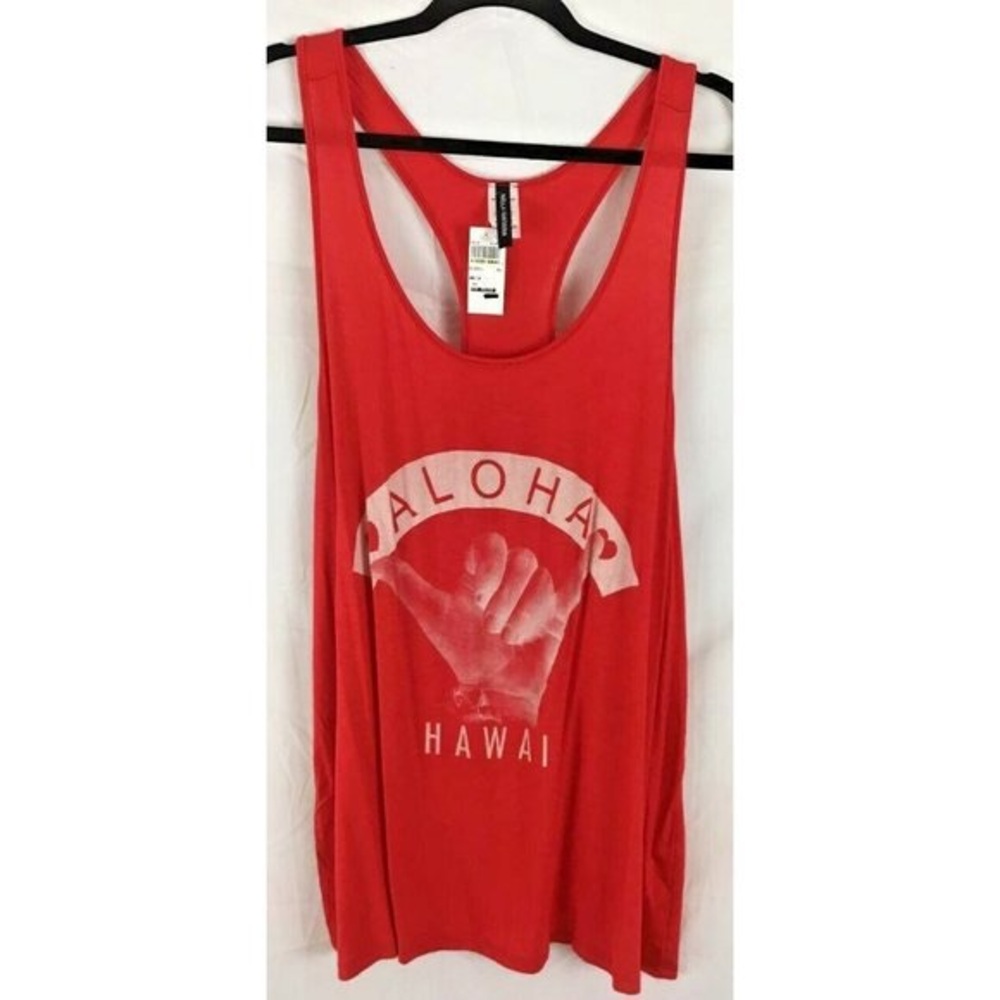 Nella Fantasia Red Graphic Sleeveless Tank Top